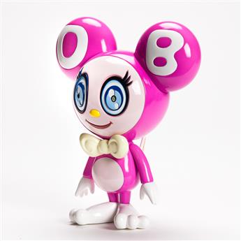 TAKASHI MURAKAMI Two DOB-kun Figures (Magenta and Blue).